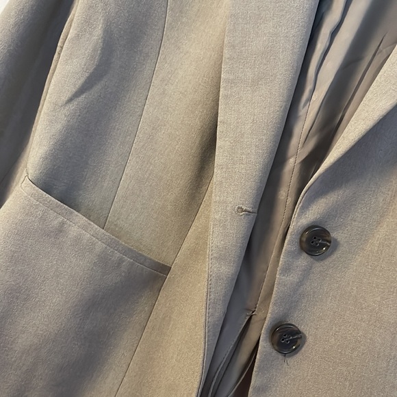 Ann Taylor beige gray greige 2 button lined blazer size 8 - Picture 2 of 4